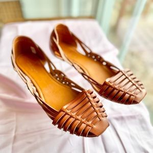 American Eagle NWOT Woven Leather Flats Size 11